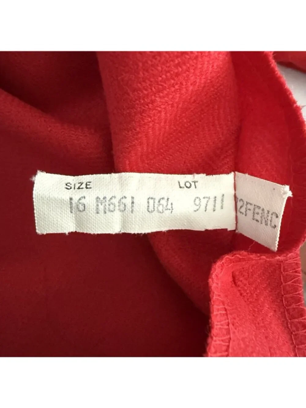 Vintage Pendleton Red Wool Button Front Maxi Skirt